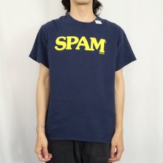 画像2: SPAM ロゴプリントTシャツ NAVY  (2)