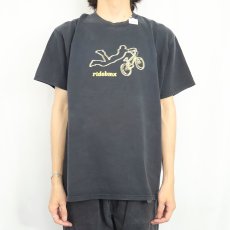 画像2: ridebmx 雑誌ロゴプリントTシャツ BLACK L (2)