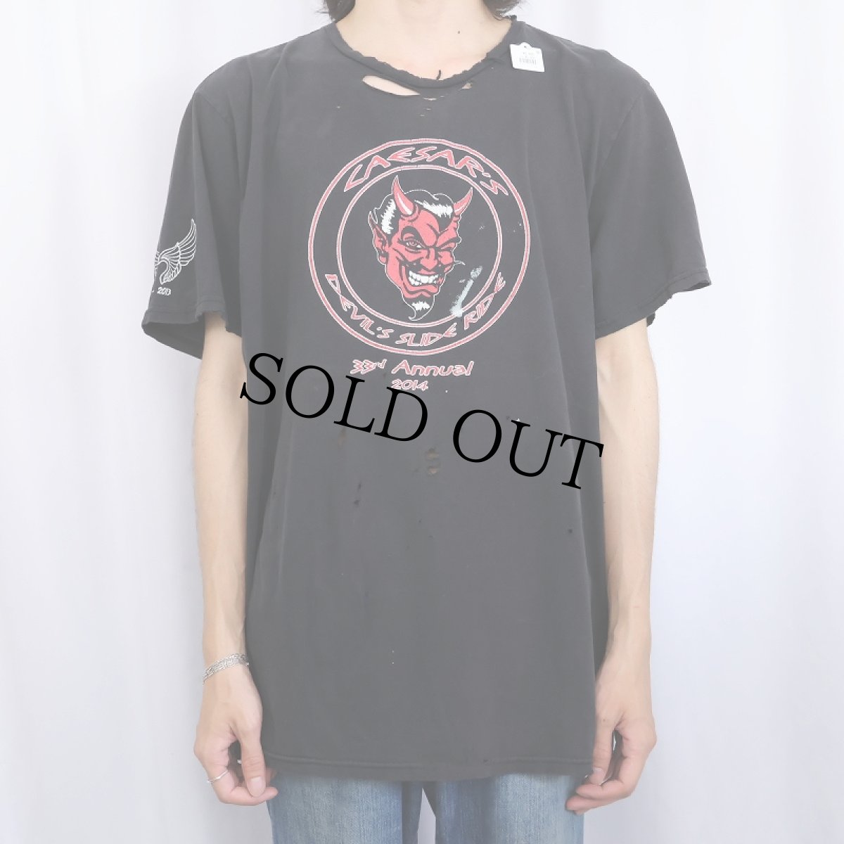 画像3: Devil's Slide Rid "レッドデビル" サイクリングイベントプリントTシャツ BLACK (3)