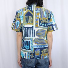 画像3: 〜70's SEARS STYLED IN HAWAII  総柄 ハワイアンシャツ M (3)
