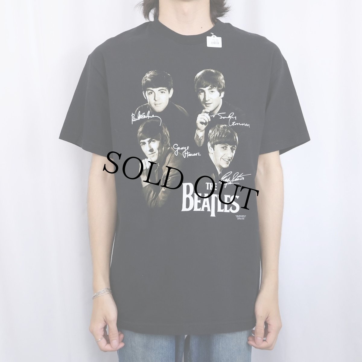 画像2: 2000's THE BEATLES ロックバンドプリントTシャツ BLACK L (2)