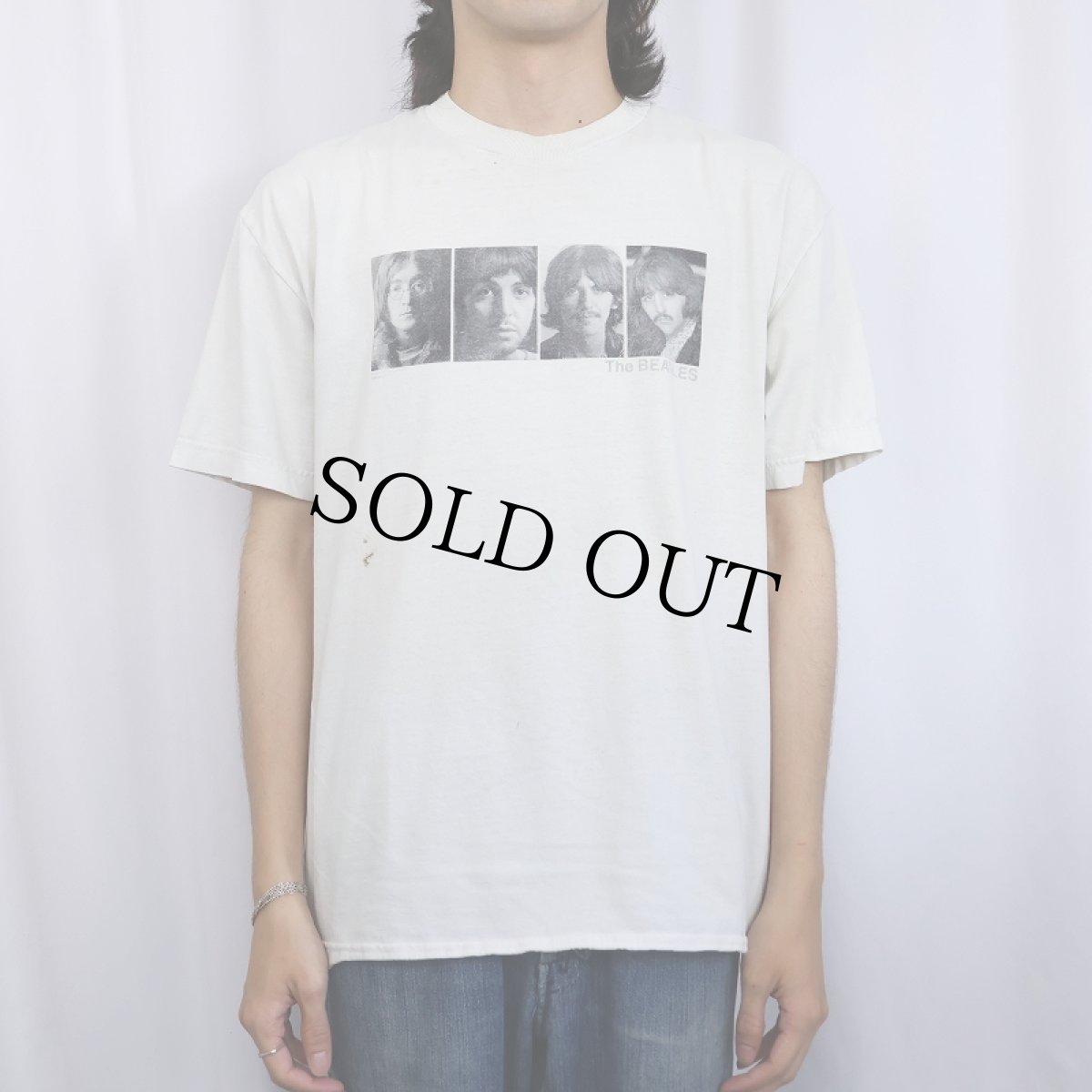 画像2: 2000's THE BEATLES ロックバンドプリントTシャツ L (2)