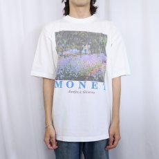 画像2: 90's Claude Monet "Irises in Monet's Garden" アートプリントTシャツ XL (2)