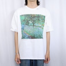 画像2: 90's〜 Claude Monet "The Artist's Garden at Giverny" アートプリントTシャツ XL (2)
