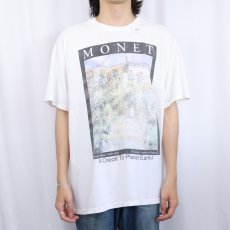 画像2: 90's Claude Monet "The Artist's Garden at Vétheuil" アートプリントTシャツ XL (2)