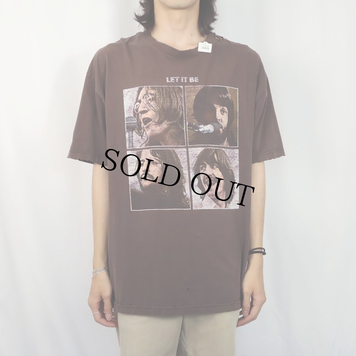 画像2: 2000's THE BEATLES "LET IT BE" ロックバンドプリントTシャツ XL (2)