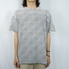 画像2: 90's ANDAZIA USA製 オプティカルアート プリントTシャツ XL (2)