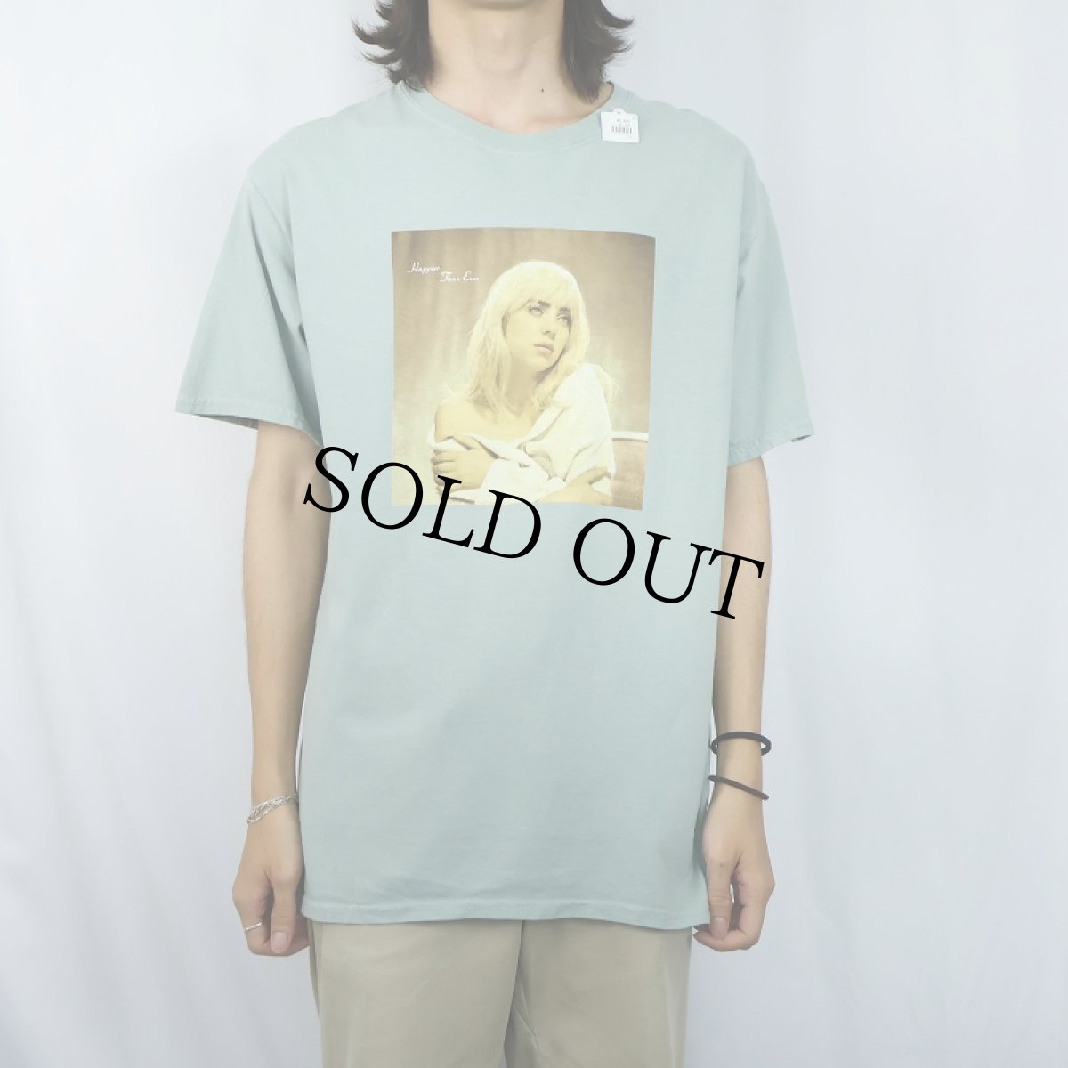 画像2: Billie Eilish "Happier Than Ever" ミュージシャンプリントTシャツ L (2)