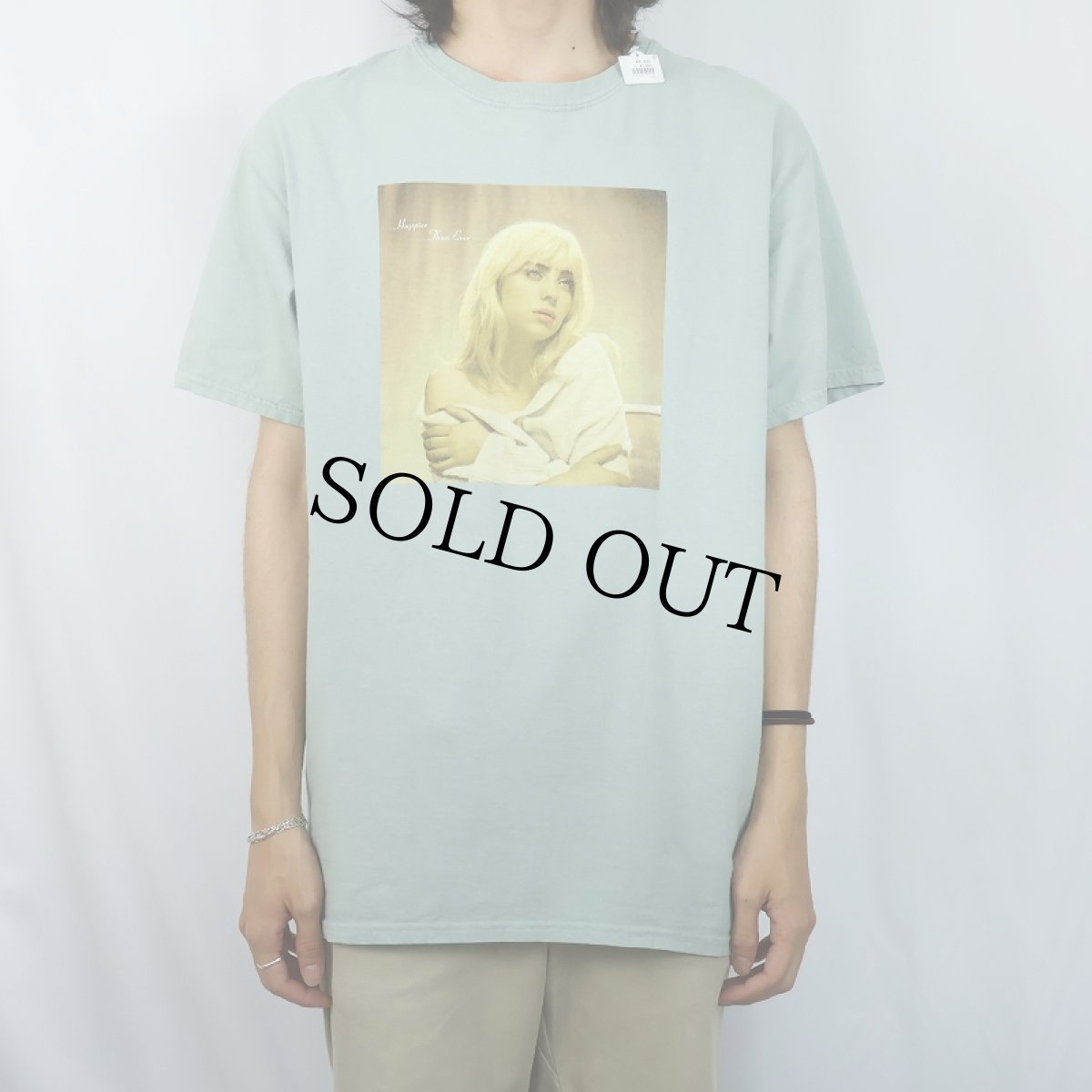 画像2: Billie Eilish "Happier Than Ever" ミュージシャンプリントTシャツ L (2)