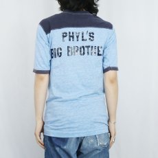 画像4: 70〜80's "Sigma Tau Gamma" カレッジプリント フットボールTシャツ L (4)