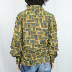 画像3: 70's Spire CALIFORNIA 総柄 スキッパーカラーシャツ M (3)
