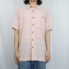 画像2: 2024SS Patagonia チェック柄 ちりめん A/Cシャツ M (2)