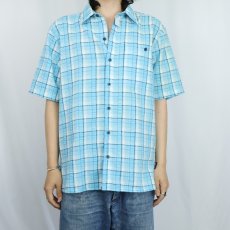 画像2: 2017SS Patagonia チェック柄 コットン×ポリエステル シアサッカーシャツ M (2)