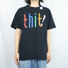 画像2: "thit!" ソーシャルメディアプリントTシャツ BLACK L (2)