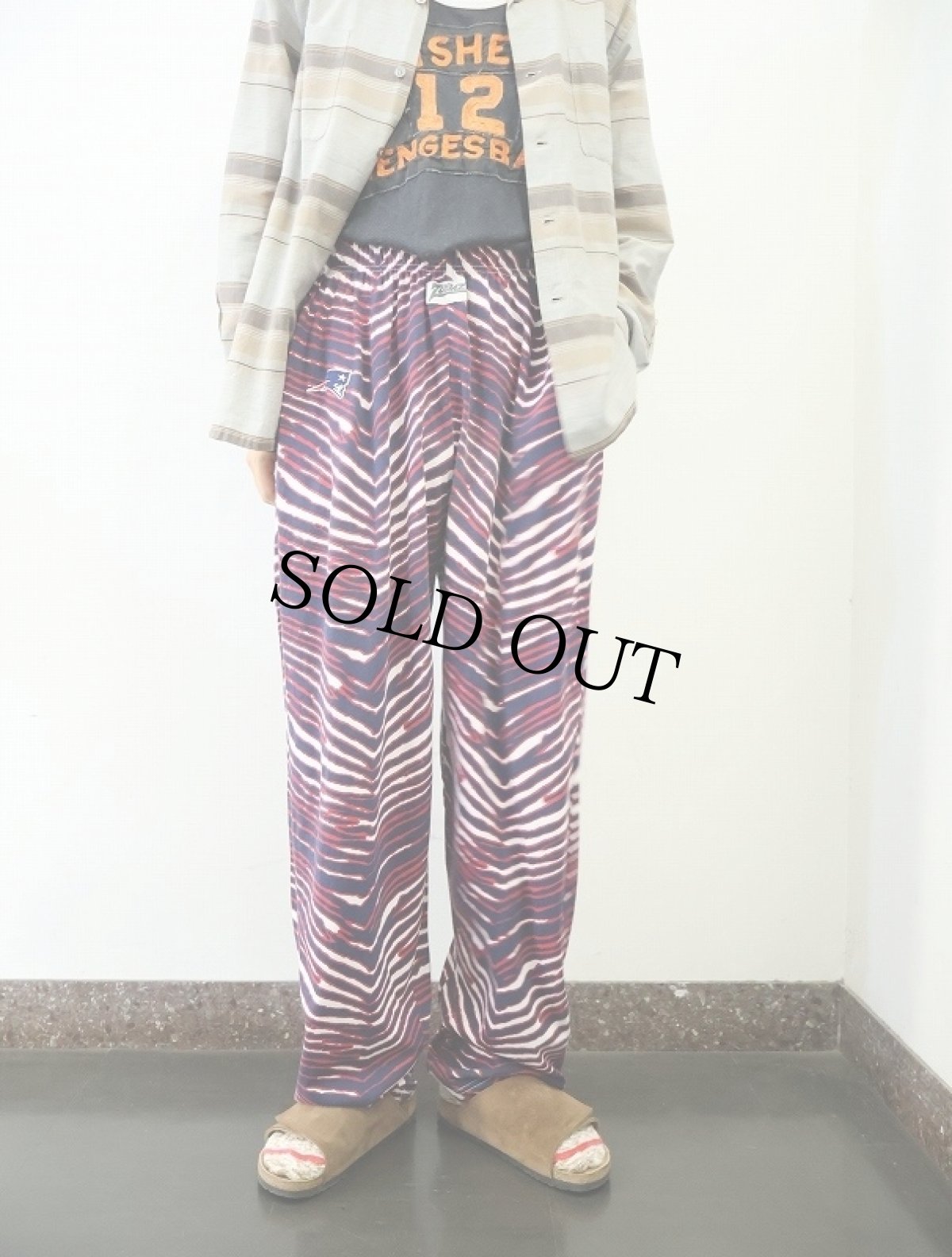 画像2: 90's ZUBAZ ゼブラ柄 コットンイージーパンツ XL (2)