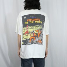 画像4: 90's The Adventures of Tintin "EXPLORERS ON THE MOON" キャラクタープリントTシャツ XL (4)