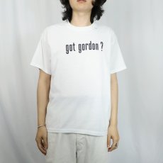 画像3: "got gordon?" メモリアルフォトプリント 広告パロディプリントTシャツ M (3)