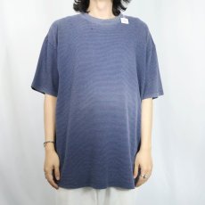 画像2: 90's SPECIAL T CANADA製 ハニカム 無地Tシャツ NAVY XL (2)