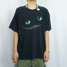 画像2: Alice in Wonderland "Cheshire Cat" 映画プリントTシャツ BLACK XL (2)