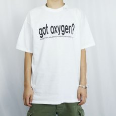 画像2: "got oxygen?" 広告パロディプリントTシャツ XL (2)