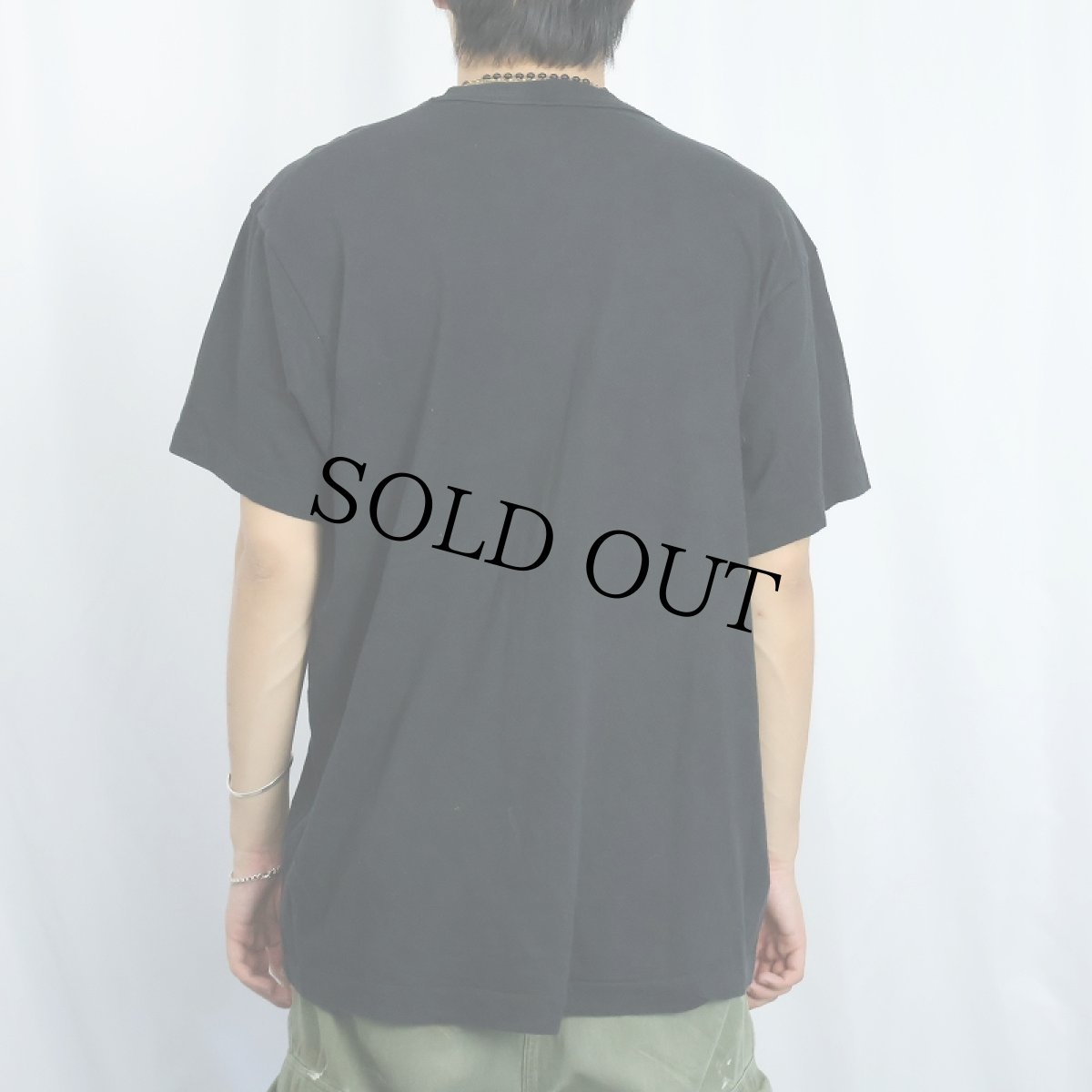画像3: 90's FRUIT OF THE LOOM USA製 無地ポケットTシャツ BLACK L (3)