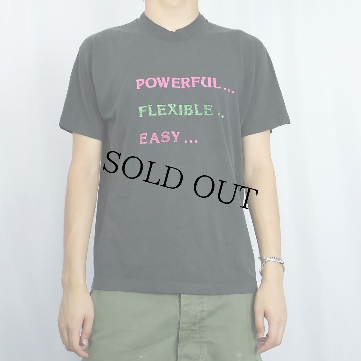 画像3: 80's GOLDEN SOFTWARE,INC. USA製 "POWERFUL FLEXIBLW EASY" テック企業プリントTシャツ BLACK L (3)
