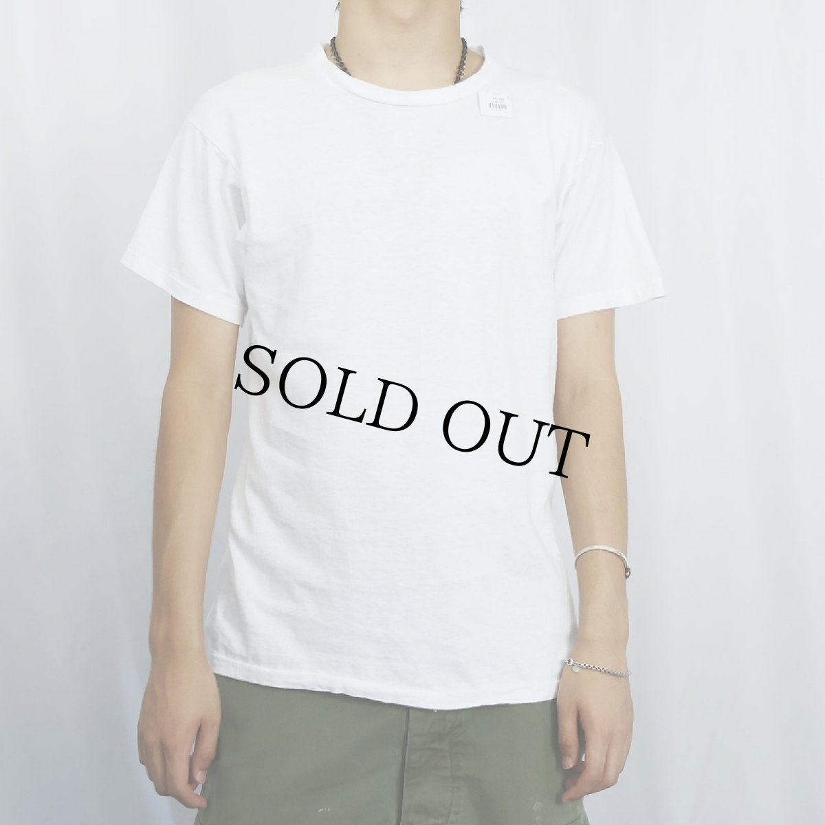 画像2: 70〜80's FRUIT OF THE LOOM USA製 無地Tシャツ XL (2)