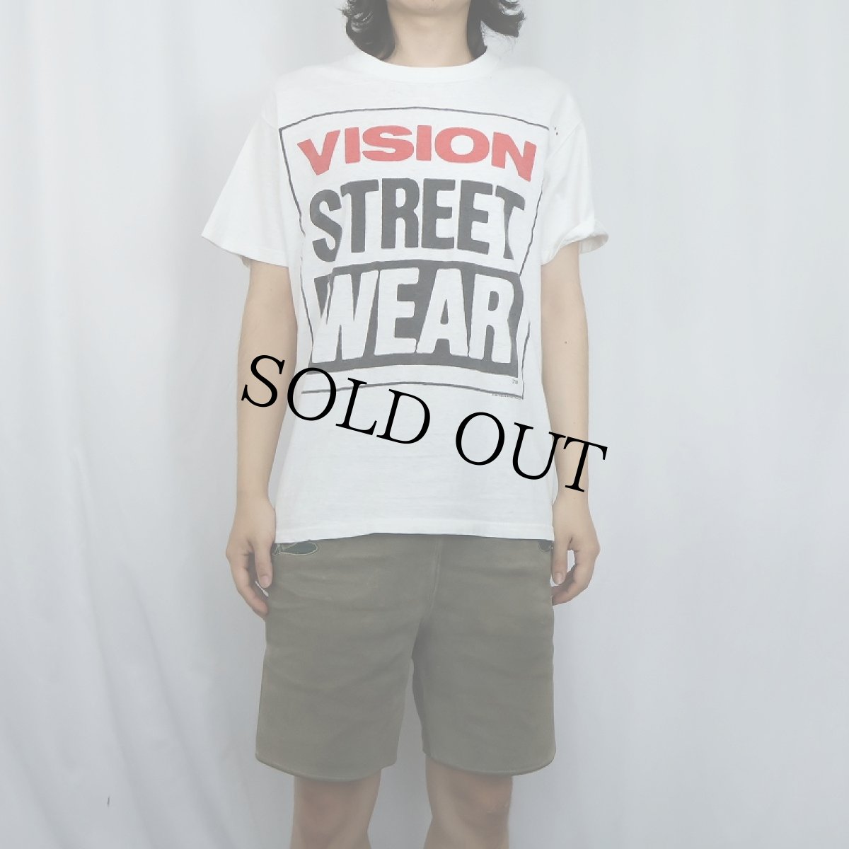 画像2: 90's VISION STREET WEAR USA製 ロゴプリントTシャツ L (2)