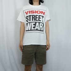 画像2: 90's VISION STREET WEAR USA製 ロゴプリントTシャツ L (2)