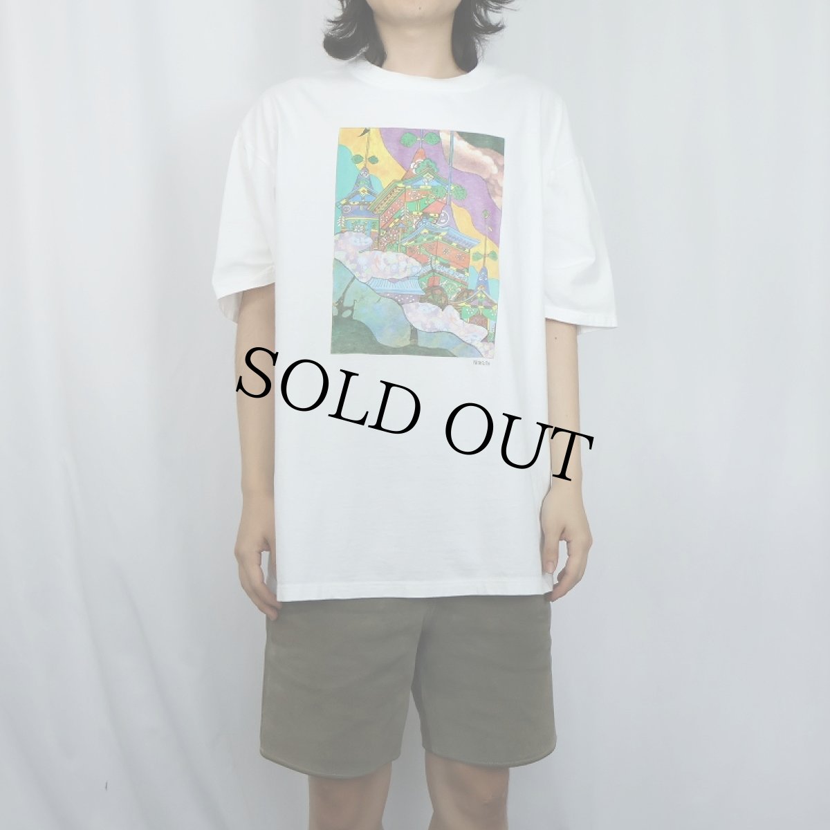 画像2: 90's USA製 アートプリントTシャツ XL (2)