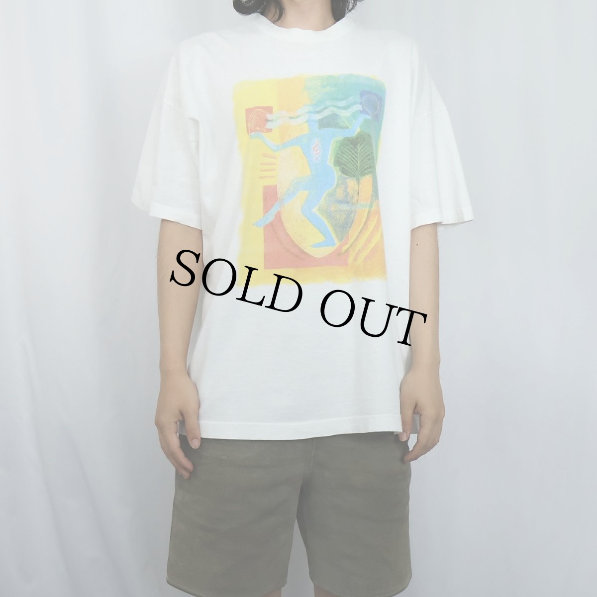 画像2: 90's Philips Cassettes & Accessoires 電機メーカーイラストプリントTシャツ XXL (2)