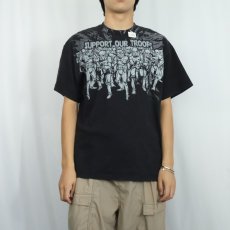 画像2: STAR WARS "SUPPORT OUR TROOPS" 映画プリントTシャツ BLACK L (2)