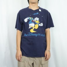 画像2: 90's〜 Disney "Donald Duck" キャラクタープリントTシャツ NAVY   (2)