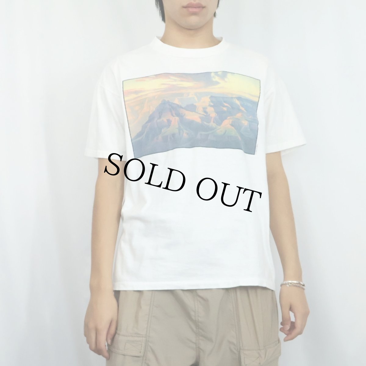 画像2: 90's ED MELL USA製 アートプリントTシャツ L (2)
