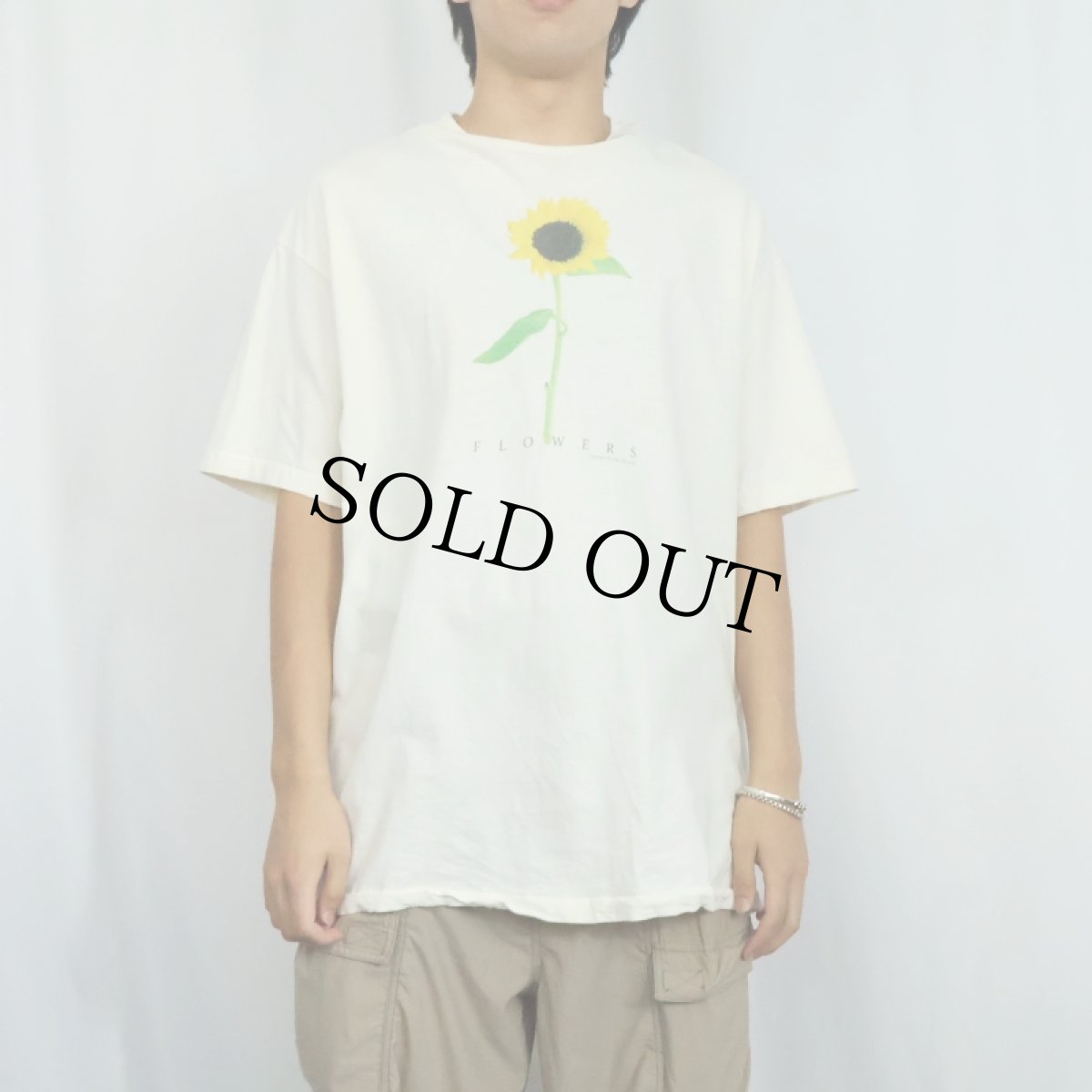 画像2: 90's PLANT THE EARTH USA製 ''FLOWERS" ひまわりプリントTシャツ XL (2)