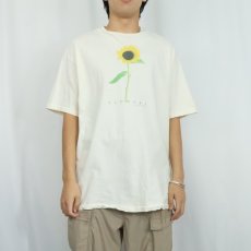 画像2: 90's PLANT THE EARTH USA製 ''FLOWERS" ひまわりプリントTシャツ XL (2)