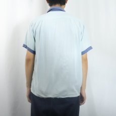 画像3: 50's TruVal イタリアンカラー レーヨンプルオーバーシャツ M (3)