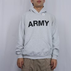 画像2: 90's SOFFE "U.S.AMY" プリントスウェットフーディー XL (2)