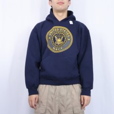画像3: 90〜2000's SOFFE USA製 "U.S.NAVY" リフレクタープリントスウェットフーディー NAVY M (3)