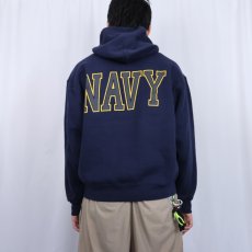 画像4: 90〜2000's SOFFE USA製 "U.S.NAVY" リフレクタープリントスウェットフーディー NAVY M (4)