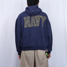画像4: 90〜2000's SOFFE USA製 "U.S.NAVY" リフレクタープリントスウェットフーディー NAVY L (4)