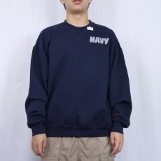 画像3: 90〜2000's SOFFE USA製 "U.S.NAVY" リフレクタープリントスウェット NAVY XL (3)