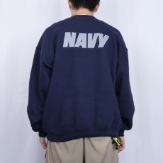画像4: 90〜2000's SOFFE USA製 "U.S.NAVY" リフレクタープリントスウェット NAVY XL (4)