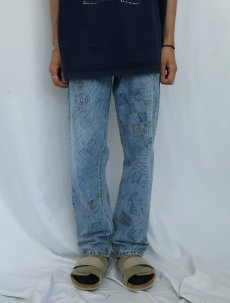画像3: Carhartt ハンドペイント デニムパンツ W34 (3)