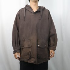 画像2: 40〜50's Swedish Army M-39 "OVER-DYED" スノーアノラックパーカー  (2)