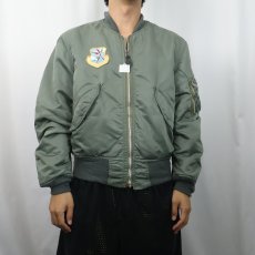 画像3: 70's U.S.AIRFORCE L-2B パッチ付き フライトジャケット MEDIUM (3)