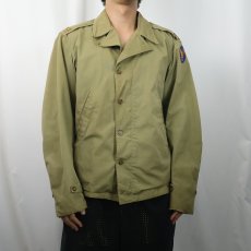 画像2: 40's U.S.ARMY M-41 パッチ付き コの字エンド フィールドジャケット 38R (2)