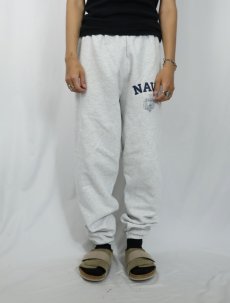 画像2: 90's U.S. NAVAL ACADEMY STORE USA製 "NAVY" プリントスウェットパンツ S (2)