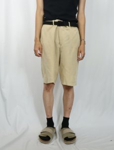 画像2: POLO Ralph Lauren ノータック シルク×リネン ショーツ W34 (2)