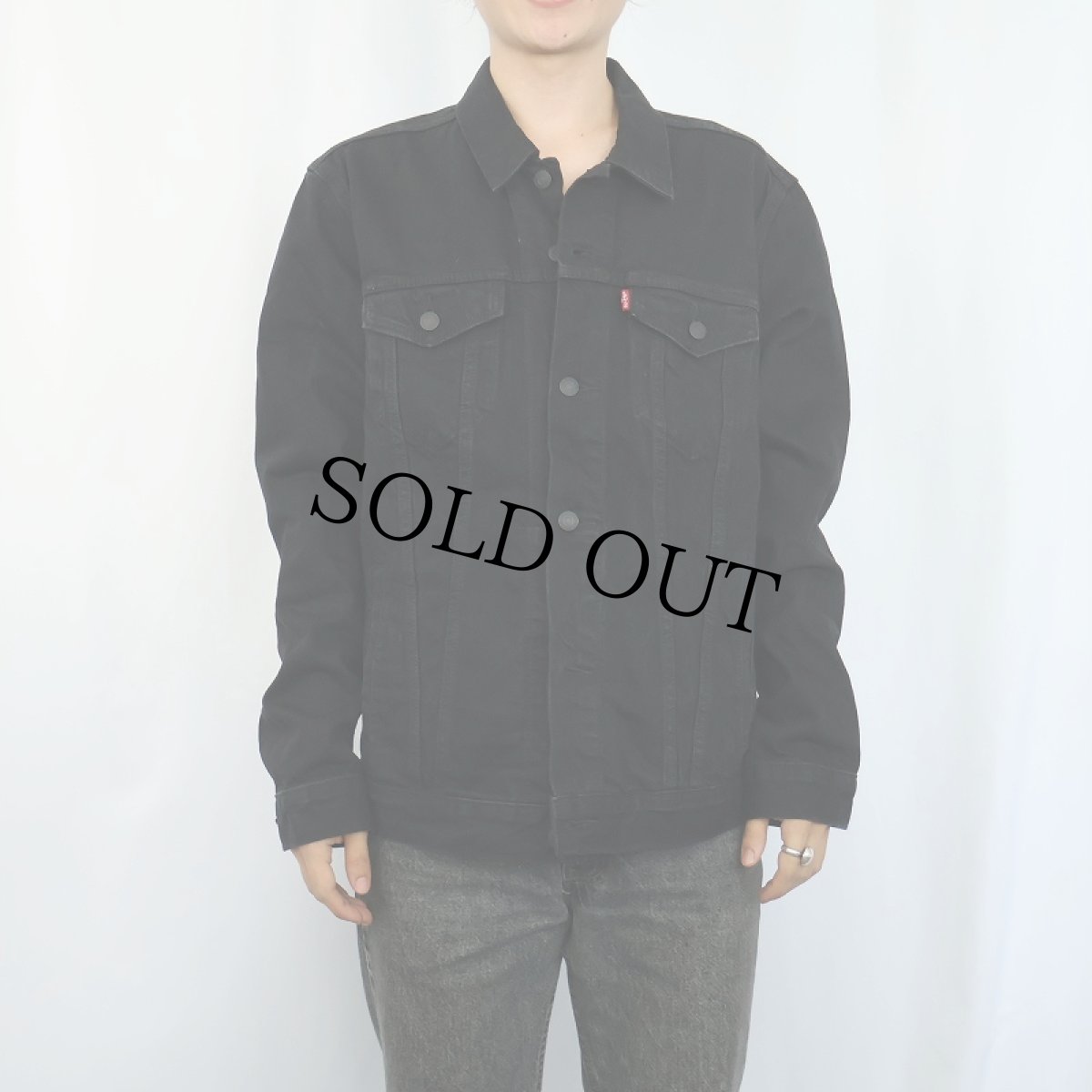 画像2: Levi's 72334 ブラックデニムジャケット L (2)